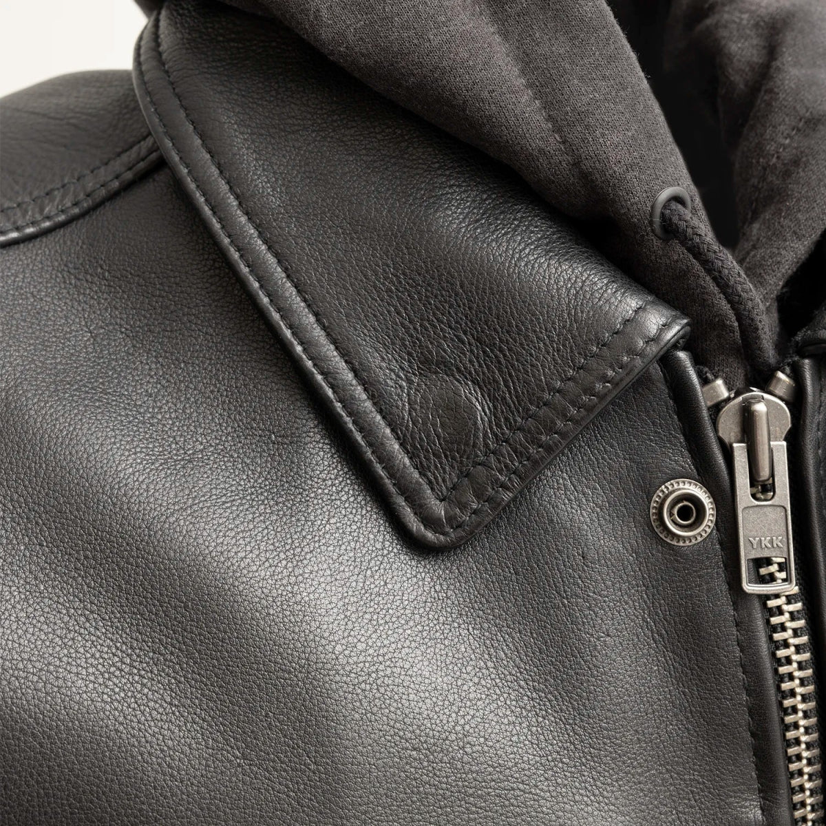 First Manufacturing Company Kent Men's Motorcycle Leather Vest and Hoodie