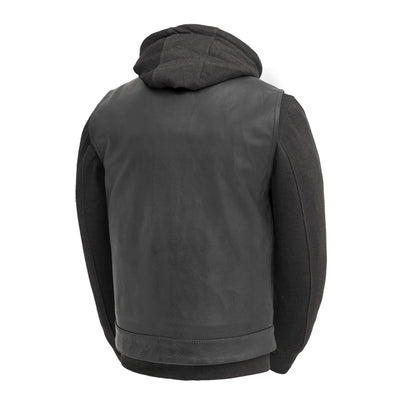 First Manufacturing Company Kent Men's Motorcycle Leather Vest and Hoodie