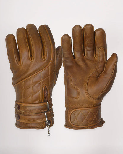 Goldtop Motorcycle Outfitters Quilted Cafe Racer Motorcycle Gloves- Men's