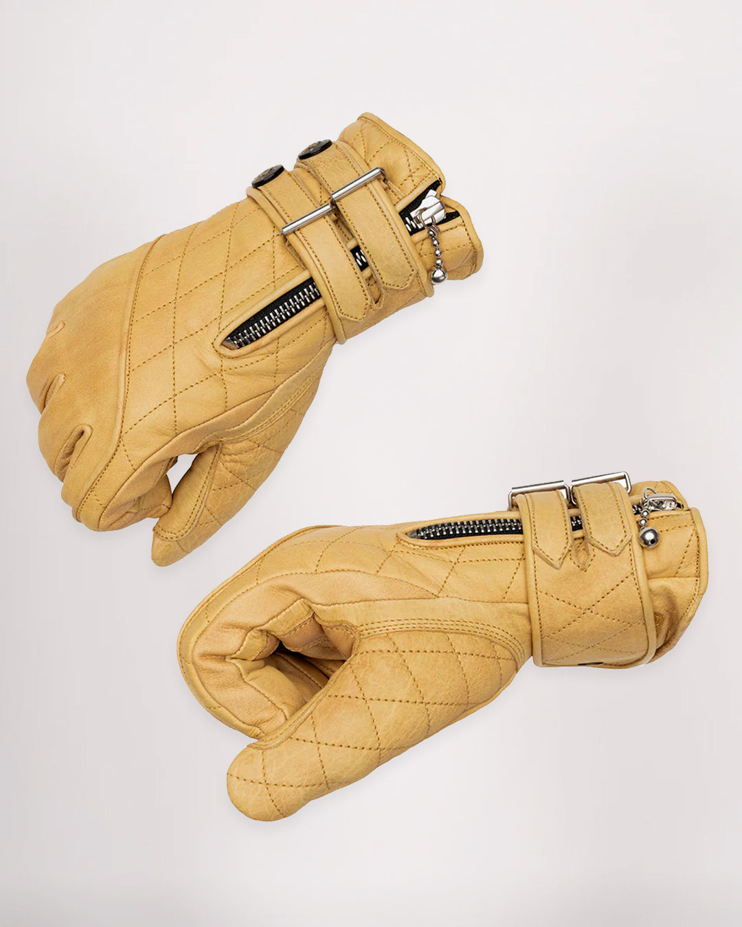 Goldtop Motorcycle Outfitters Quilted Cafe Racer Motorcycle Gloves- Men's