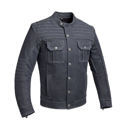 First Manufacturing Company Rowdy Men's Thunder Denim Motorcycle Jacket