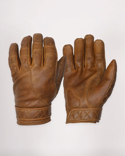 Goldtop Motorcycle Outfitters Short Cuff Bobber Motorcycle Gloves- Men's