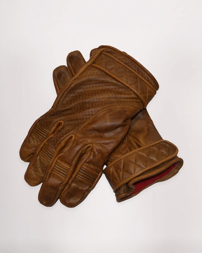 Goldtop Motorcycle Outfitters Short Cuff Bobber Motorcycle Gloves- Men's