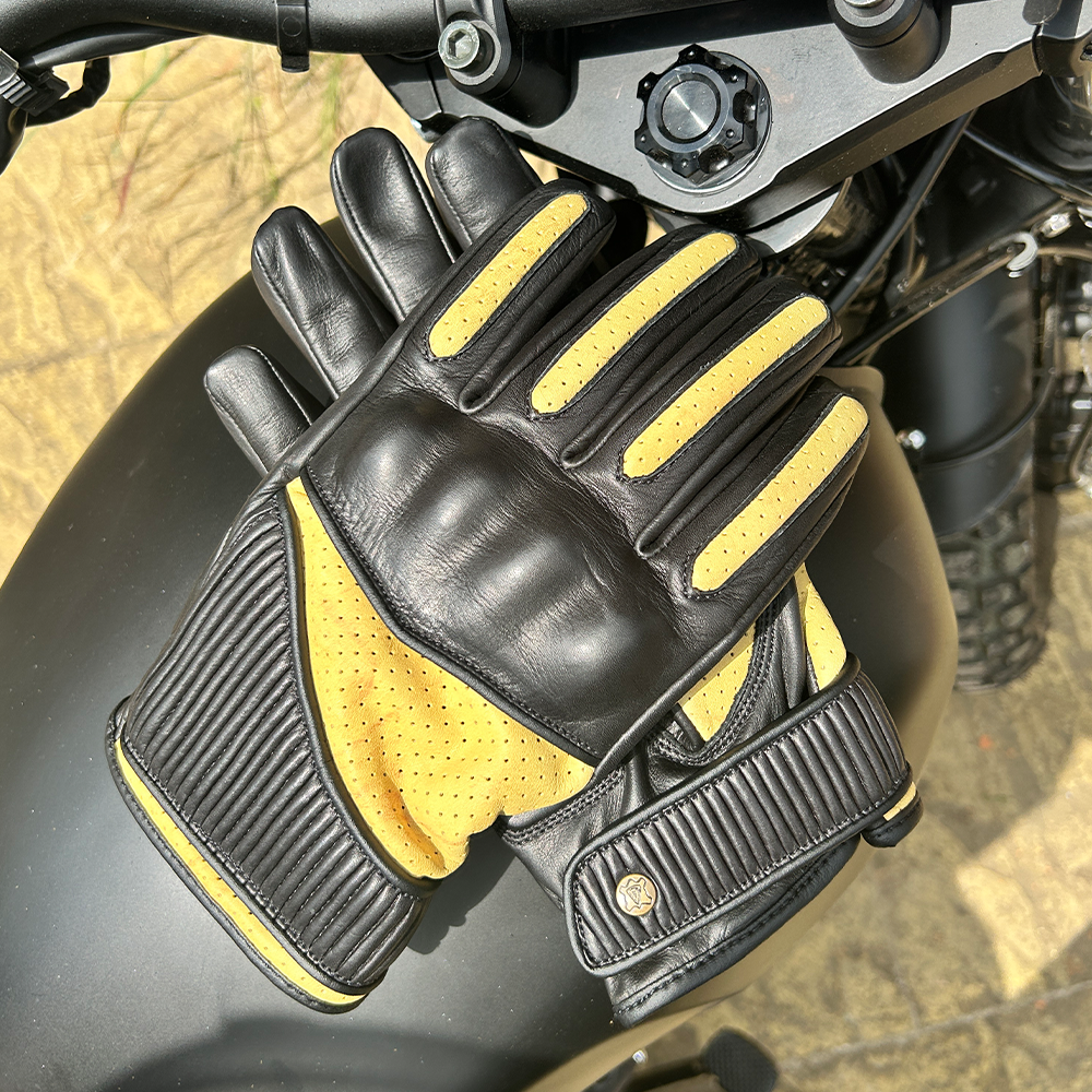 Goldtop Motorcycle Outfitters Silk Lined Viceroy Motorcycle Gloves- Men's